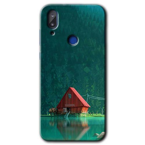 Vestel E5 Kılıf HD Desen Baskılı Arka Kapak - House In Woods + Kırılmaz Cam