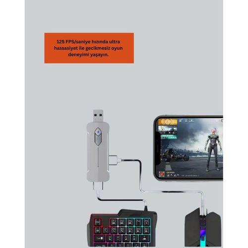 5’i 1 Arada Mobil Oyun Seti Klavye Mouse Dönüştürücü İos & Android