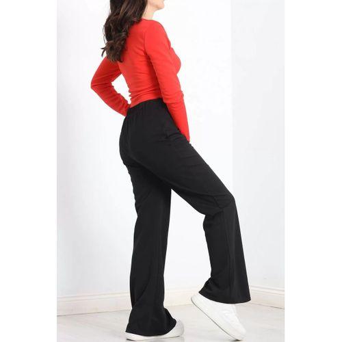 pilelistore İspanyol Paça Pantolon Siyah