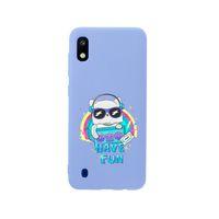 Samsung A10 Have Fun Premium Silikonlu Lila Telefon Kılıfı
