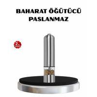 Modern Otomatik Baharat Öğütücü Seti – Pilli, Paslanmaz Çelik, Led Aydınlatmalı