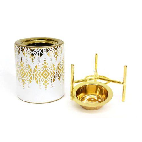 Buhurdanlık Metal Ayaklı Altın Dekorlu