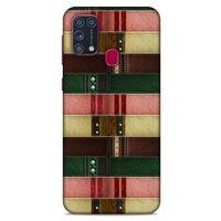 Samsung Galaxy M31 Kılıf Patchwork (41) Tank Kılıf Koyu Yeşil Pembe