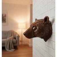 Ev Ve Ofis İçin Dekoratif Ayı Başı Heykel Hediyelik Duvar Aksesuarı