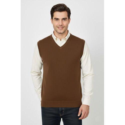 Erkek V Yaka Süveter Çelik Örgü Regular Kalıp BGL-ST04839