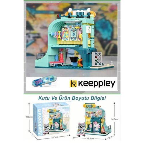 Keeppley Lovely Street K28009 Husky Skate Shop Shopre Gökyüzü Şeker Dükkanı Yapı Blokları Oyuncak Seti