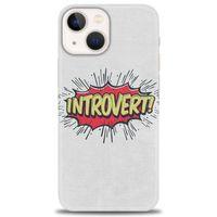 iPhone 13 Kılıf HD Baskılı Kılıf - Introvert! + Tam Ekran Koruyucu