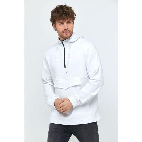 Erkek Kapşonlu Regular Fit Yarım Ferm.Kargo Cepli İnce Sweatshirt SPR22SW171