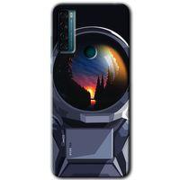 TCL 20 SE Kılıf HD Desen Baskılı Arka Kapak - Astronot