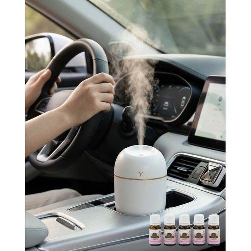 Mini Hava Nemlendirici 5 Esans Hediyeli Led Işıklı Sessiz Çalışan Aromaterapi Difüzörü