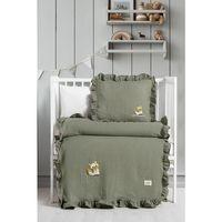 Kanz Kanz 4 Kat Hand Made Fırfırlı Müslin Örtü Seti Knz-020 Yeşil