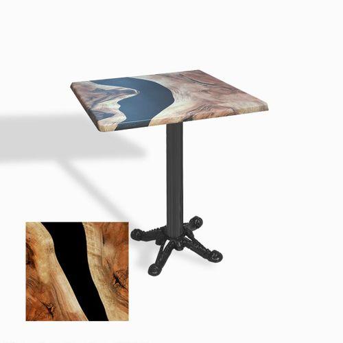 Dockers Çipa Döküm Ayak Kare Masa 80x80 cm - (Werzalit, Wermodin ve Allzalit Tabla) - Epoxy