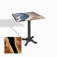 Dockers Çipa Döküm Ayak Kare Masa 80x80 cm - (Werzalit, Wermodin ve Allzalit Tabla) - Epoxy