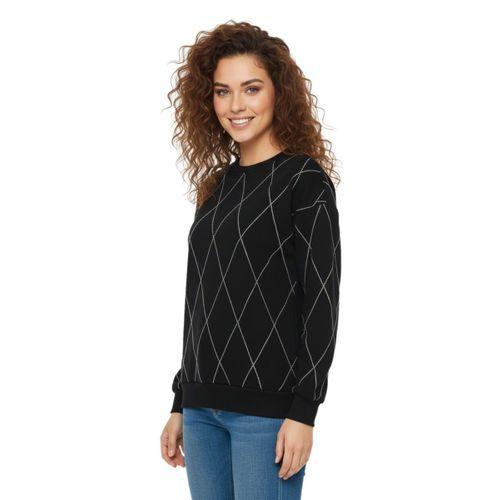 Kadın Sıfıryaka Sweatshirt Taşlı BGL-ST05060