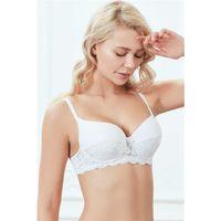 Kadın Balenli Destekli Dolgulu Günlük Klasik Dantelli T-shirt Sütyeni