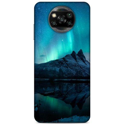 Lopard Xiaomi Redmi Poco X3 Uyumlu Kılıf Gece'S (35) Fit Design Kılıf Kuzey Işıkları