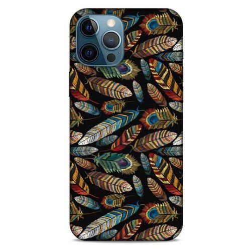 Apple iPhone 12 Pro Max Kılıf Desenli Özel Seri Tüyler (28) Arka Kapak