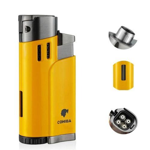 Cohiba CCM0628 4 Jet Torch Puro Çakmağı Sarı