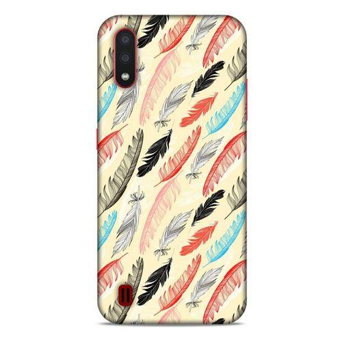 Samsung Galaxy A01 Kılıf Desenli Özel Seri Tüyler (48) Bumper Kılıf