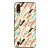 Samsung Galaxy A01 Kılıf Desenli Özel Seri Tüyler (48) Bumper Kılıf