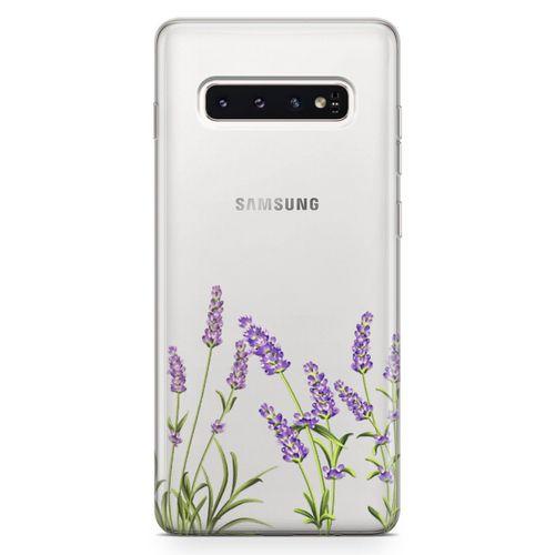 Samsung Galaxy S10 Kılıf Lavanta Kolonyası Arka Kapak Koruma Desenli Full Koruyucu