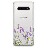 Samsung Galaxy S10 Kılıf Lavanta Kolonyası Arka Kapak Koruma Desenli Full Koruyucu