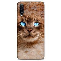 Lopard Samsung Galaxy A70s Uyumlu Kılıf Kediler (41) Tank Kılıf Haşin Mavi Göz