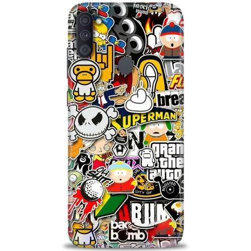 Samsung Galaxy M11 Kılıf HD Baskılı Kılıf - Çizimler + Tam Ekran Koruyucu