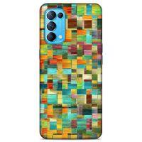 Lopard Oppo Reno 5 5G Uyumlu Kılıf Soyut Sanat (50) Desenli Shockproof Kılıf
