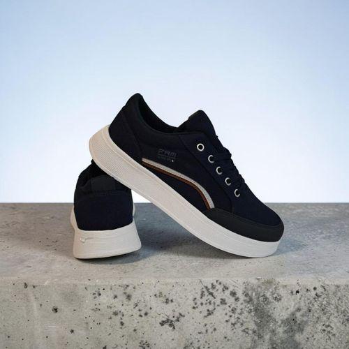 FreeMarka 2910 Lacivert-beyaz Fuspetli Keten Spor Ayakkabı