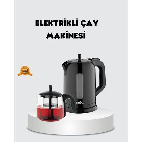 Çaycı Cam Demlikli 1800w Güçlü Ve Sıcak Tutmalı Elektrikli Çay Makinesi