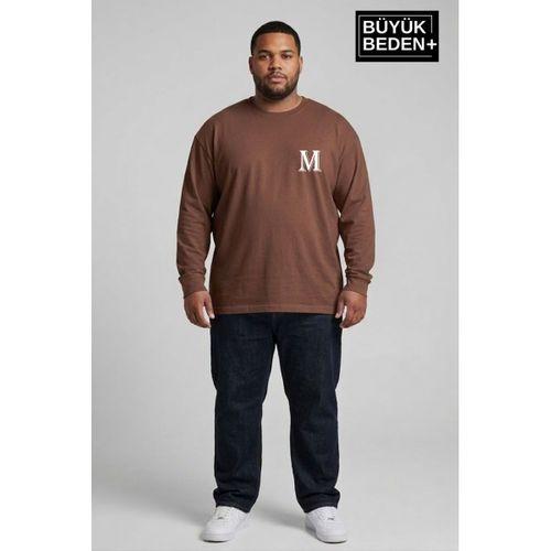 Erkek Büyük Beden M Baskılı 2 İplik Bisiklet Yaka Tişört SPR26BTS942-13