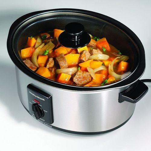 Morphy Richards Slow Cooker 48701 in Paslanmaz çelik mat, 3,5 l