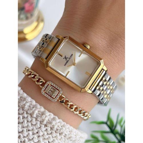 Daniel Klein Çelik Kordon 30 Metre Suya Dayanıklı Özel Tasarım Kadın Kol Saat+Bileklik VS.BLKT.0723