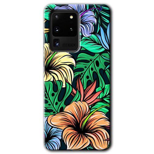 Samsung Galaxy S20 Ultra HD Baskılı Kılıf + 9D Tam Ekran Koruyucu - Hibiscus Flowers