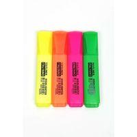 4'lü Neon Renk İtalyano Fosforlu Kalem Ergonomik Tasarım Kolay Kullanım Fosforlu İşaret Kalemi