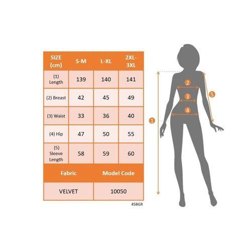 Kadın Uzun Kollu Kruvaze Yaka Yırtmaçlı Kadife Elbise