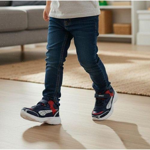 Wisco 068 Lacivert-Kırmızı Cırtlı Erkek Çocuk Spor Ayakkabı