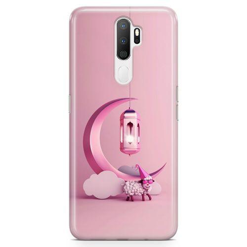 Oppo A9 2020 Kılıf Pembe Süsler Arka Kapak Koruma Desenli Full Koruyucu