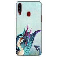 Samsung Galaxy A20s Kılıf Dragons (19) Kılıfları Mavi Ejderha