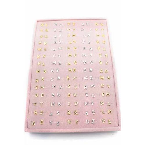 140'lı Standlı Harf Tragus Küpe - ÇOK RENKLİ