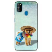 Samsung Galaxy M30s Kılıf Köpek Kıyafetleri (16) Kalın Kılıf Pomeranian Şort