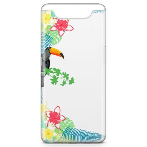 Samsung Galaxy A80 Kılıf Tukan Kuşu Arka Kapak Koruma Desenli Full Koruyucu
