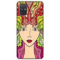 Lopard Samsung Galaxy A71 Uyumlu Kılıf Sürreal Yüzler ♀ (42) Rugged Armor Kılıf Desenli