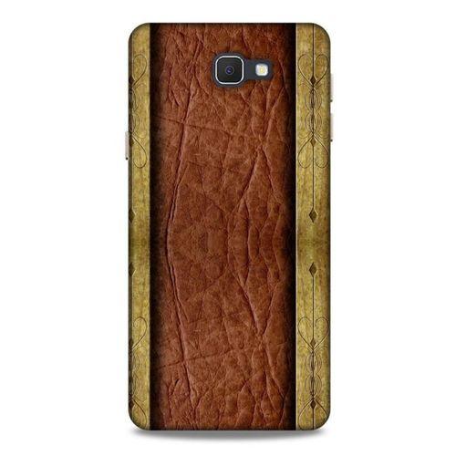 Samsung Galaxy J7 Prime Kılıf Patchwork (24) Darbe Emici Kılıf Kahve Sarı