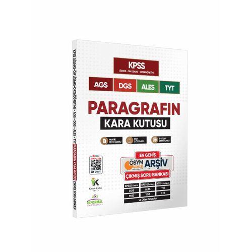 Paragrafın Kara Kutusu KPSS AGS ALES TYT Çıkmış Soru Bankası En Geniş Kapsamlı/ Konu Özetli/Çözümlü