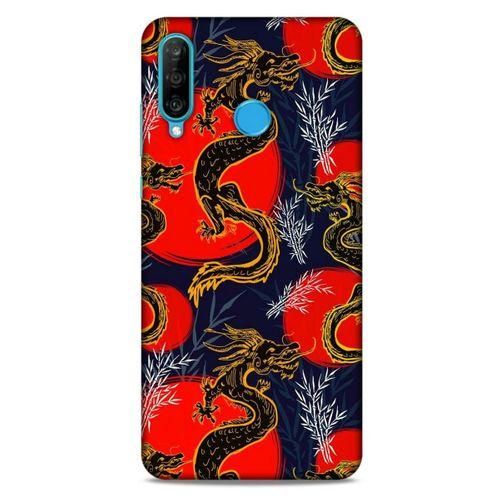 Huawei P30 Lite Kılıf Dragons (30) Silicone Case Ejderha Cizimi