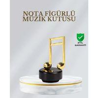 Dönen Nota Figürlü Müzik Box Işıltılı Dekoratif Tasarım