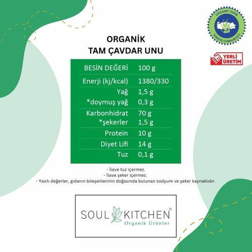 Organik Tam Çavdar Unu 500gr