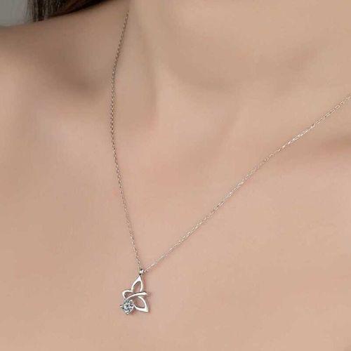 Swarovski Taşlı Lucky Life 925 Ayar Gumuss  Yusufcuk Bayan Kolye